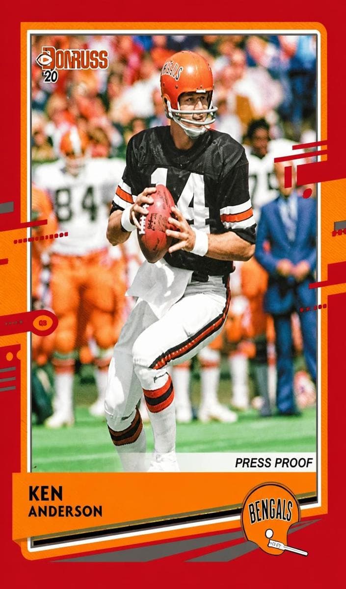 Ken Anderson 2020 panini Donruss Football Press Proof Red