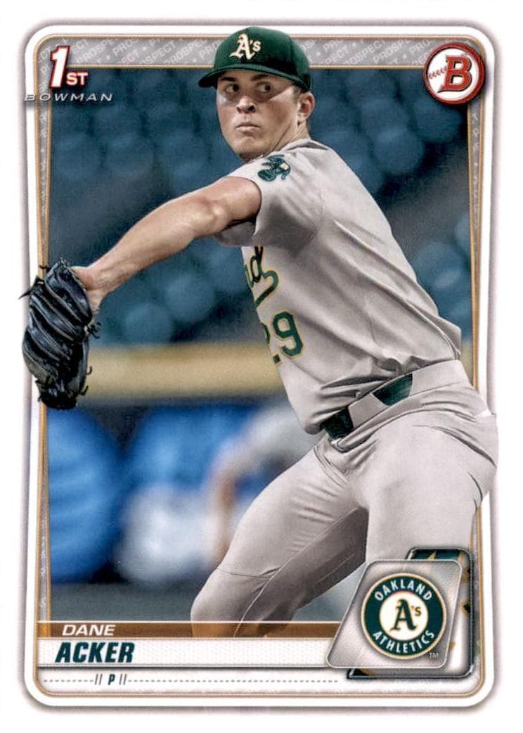 Dane Acker 2020 bowman Bowman Draft