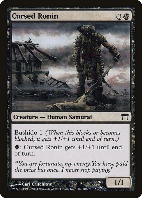 Cursed Ronin 2004 Magic: The Gathering Champions of Kamigawa