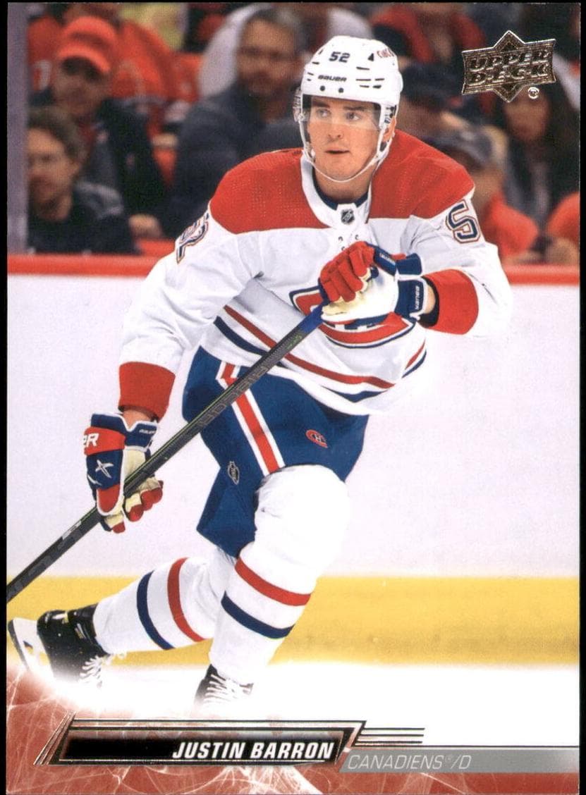 Justin Barron trading card