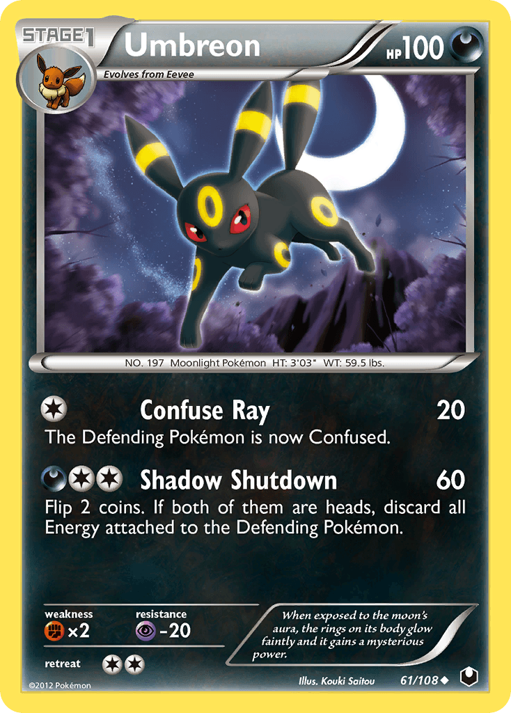 Umbreon 2012 Pokemon Dark Explorers