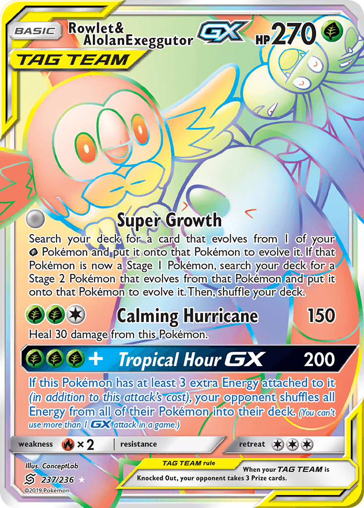 Rowlet & Alolan Exeggutor GX #237