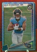 Elic Ayomanor 2025 panini Donruss Rated Rookie Autographs - Orange