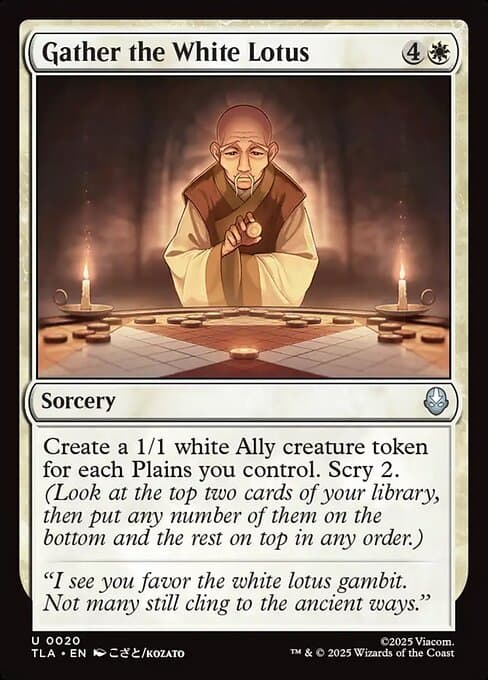 Gather the White Lotus 2025 Magic: The Gathering Avatar: The Last Airbender