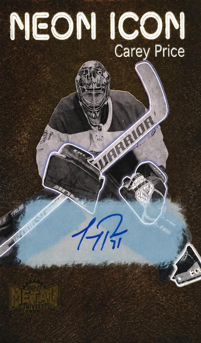 Carey Price 2021 fleer SkyBox Metal Universe