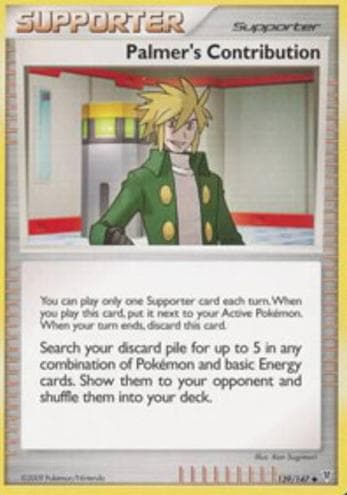 Palmer's Contribution trading card