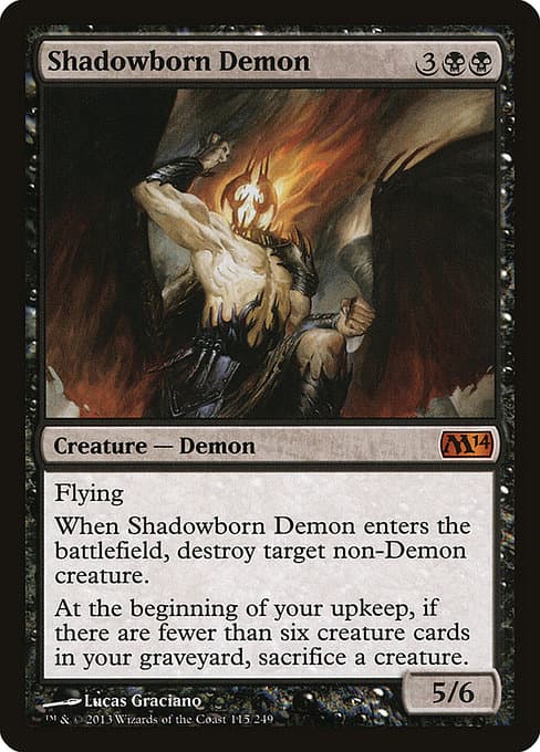 Shadowborn Demon 2013 Magic: The Gathering M14 Foil