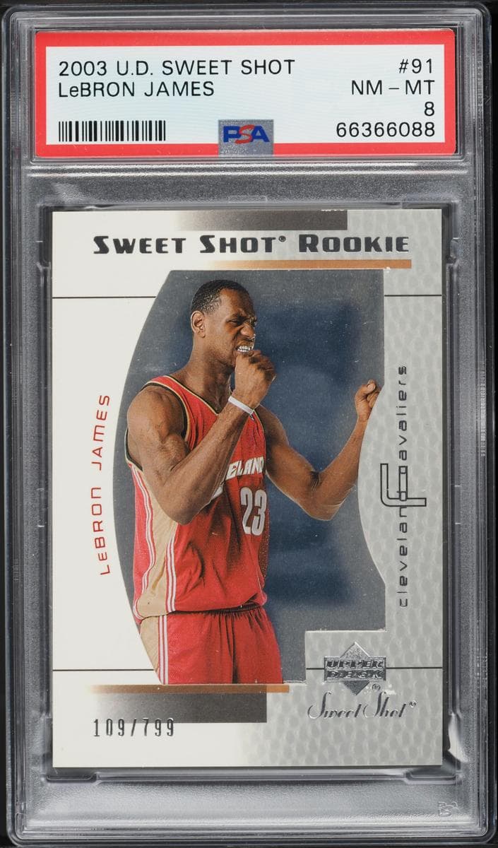 Lebron James 2003 upper-deck Sweet Shot