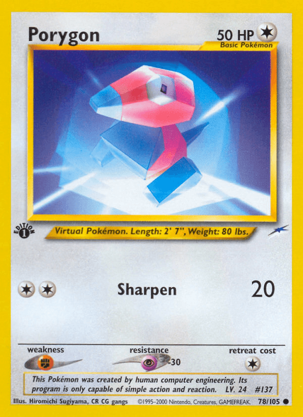 Porygon 2002 Pokemon Neo Destiny