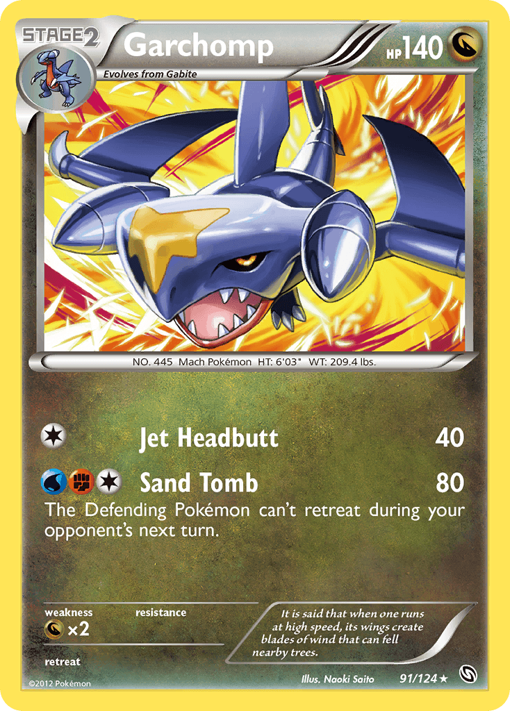 Garchomp 2012 Pokemon Dragons Exalted Reverse Holo