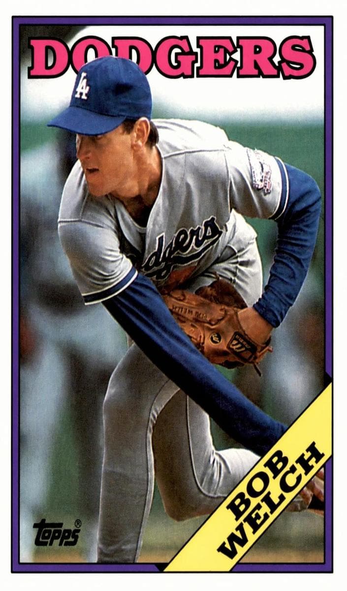 Bob Welch trading card