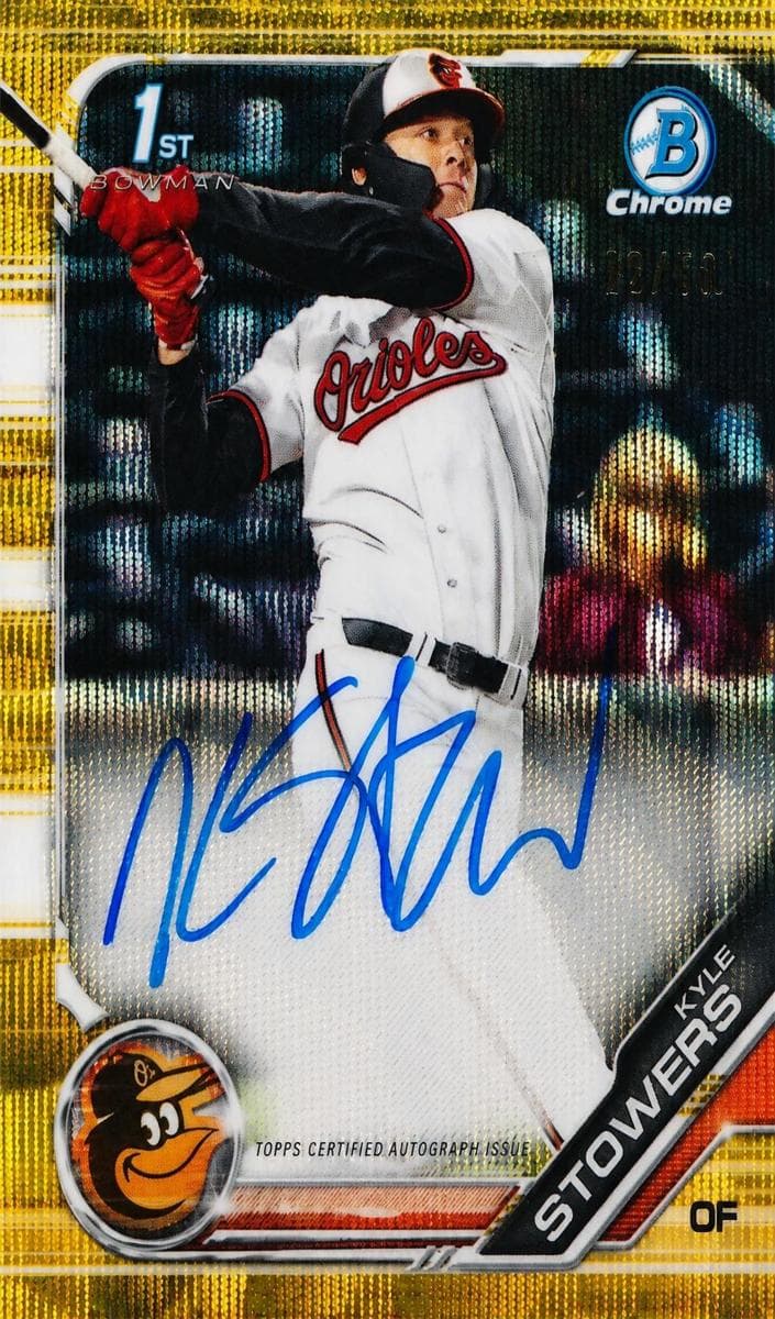 Kyle Stowers 2019 bowman Bowman Draft