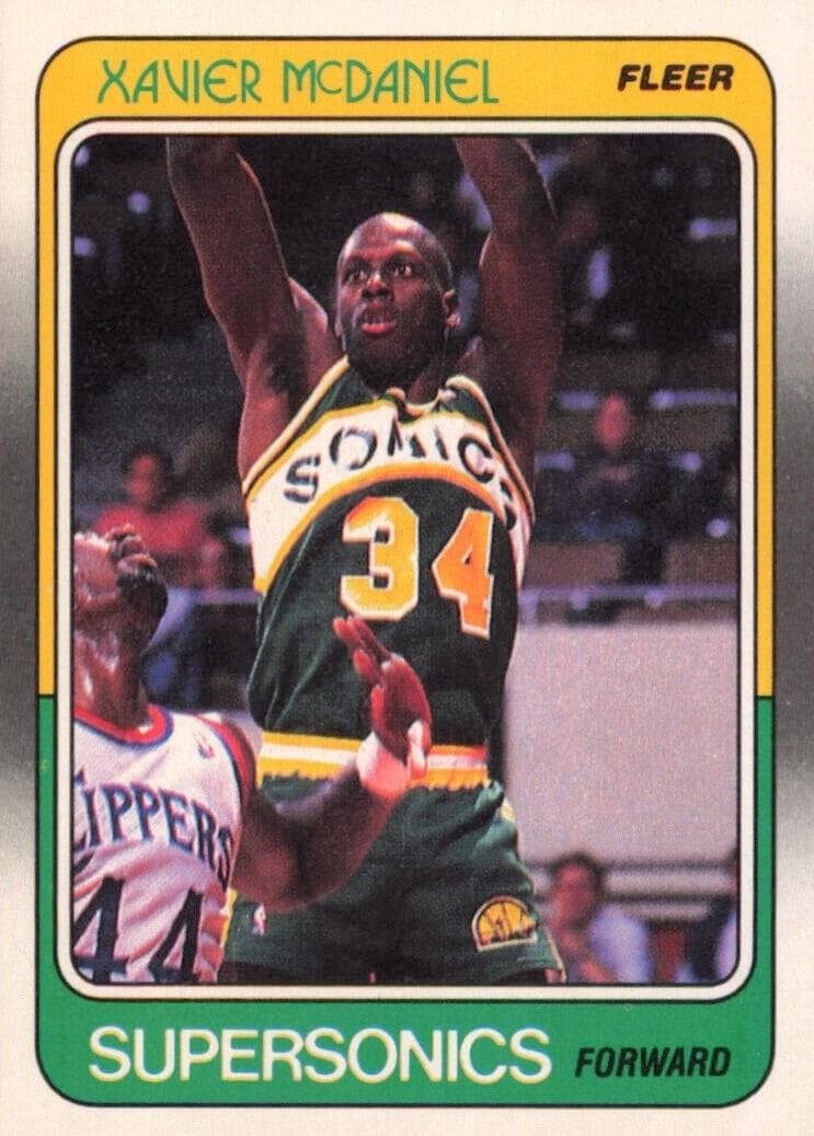 Xavier McDaniel trading card