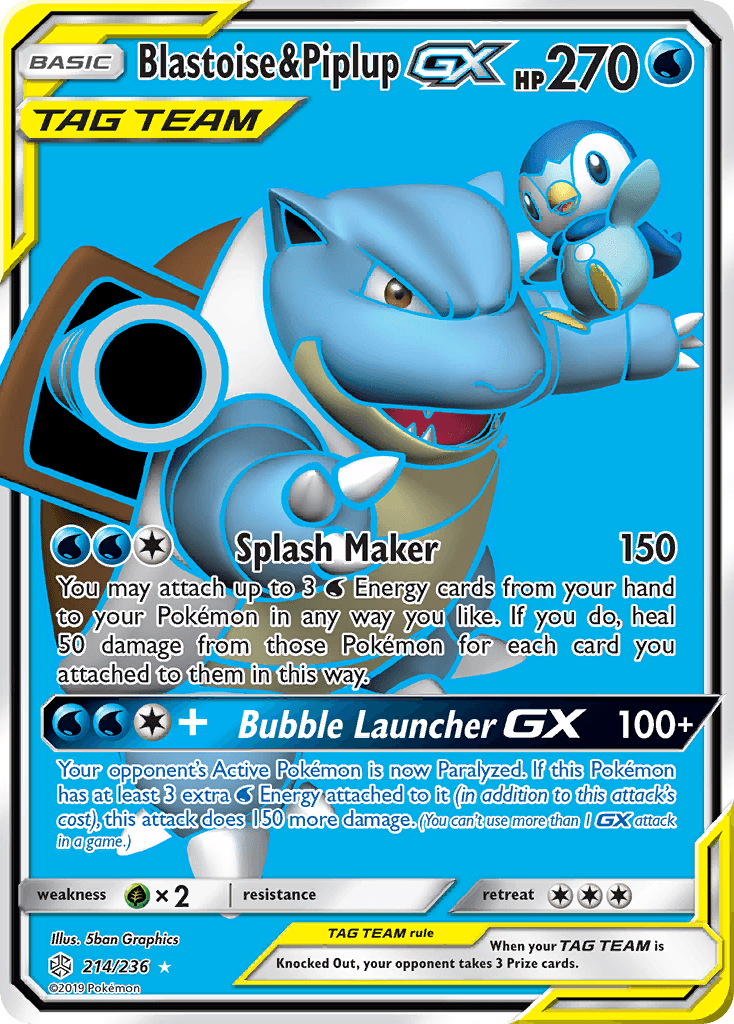 Blastoise & Piplup GX 2019 Pokemon