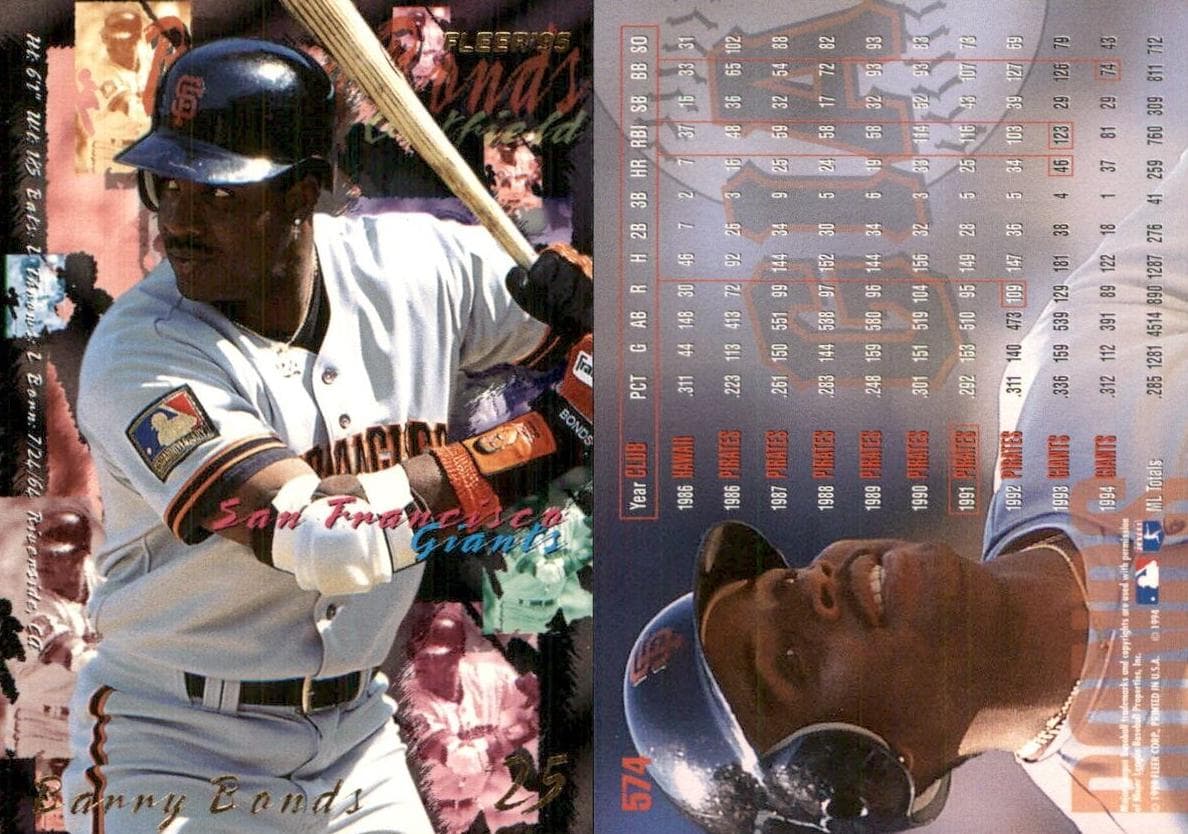 Barry Bonds 1995 fleer Fleer