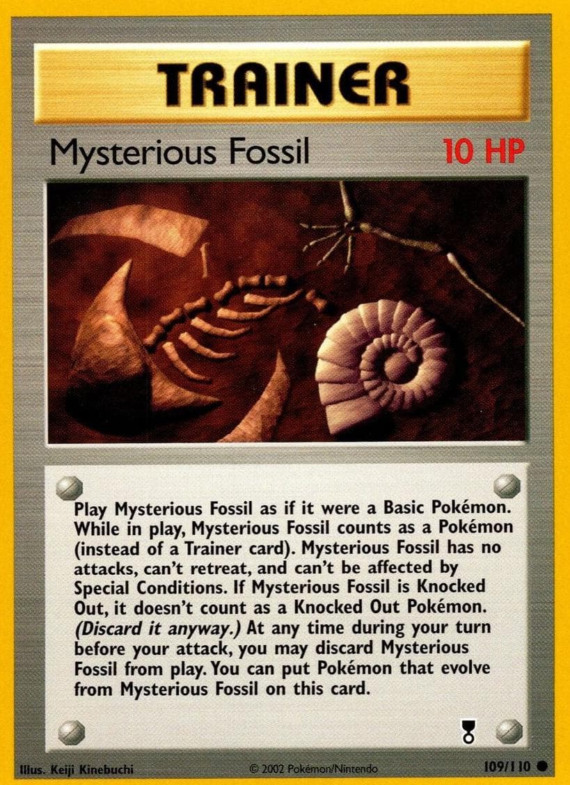 Mysterious Fossil trading card