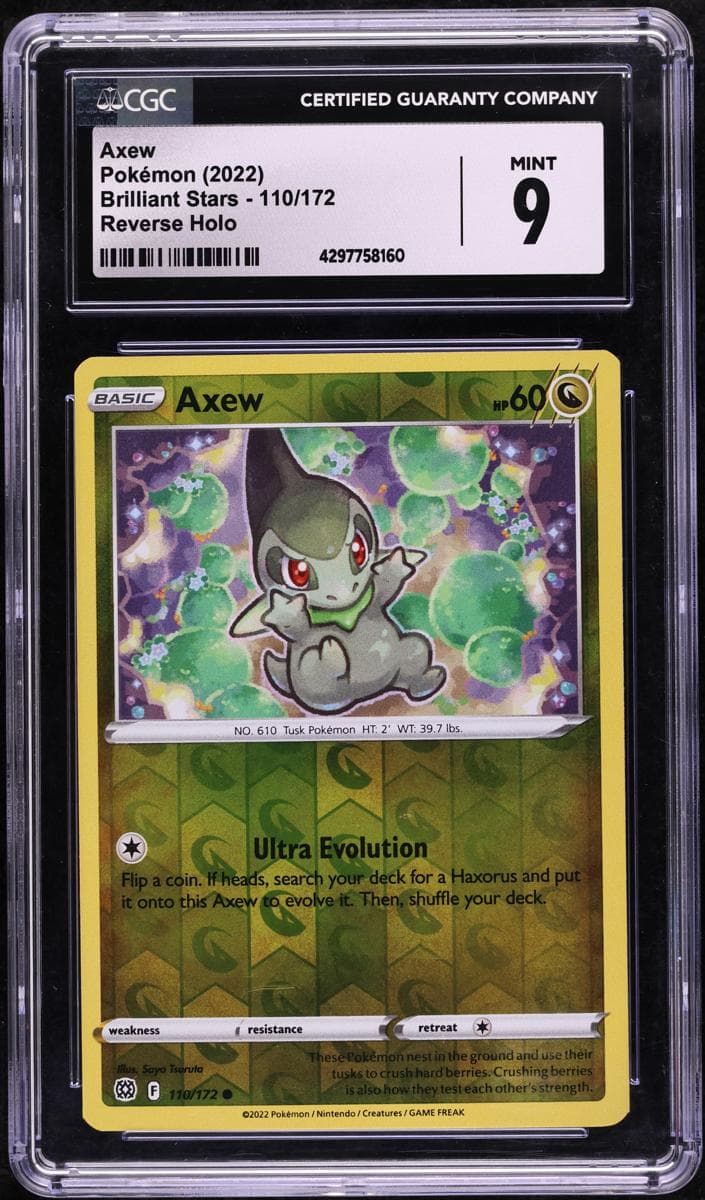 Axew trading card