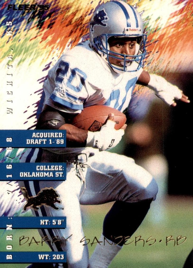 Barry Sanders 1995 fleer