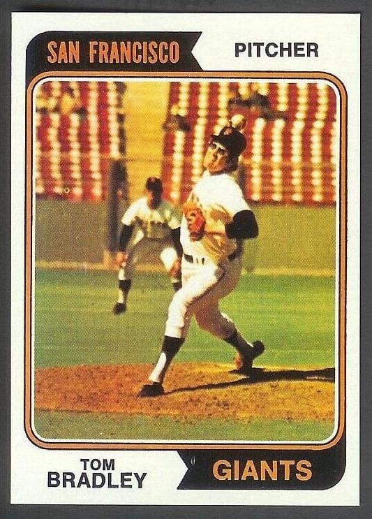 Tom Bradley 1974 topps Topps