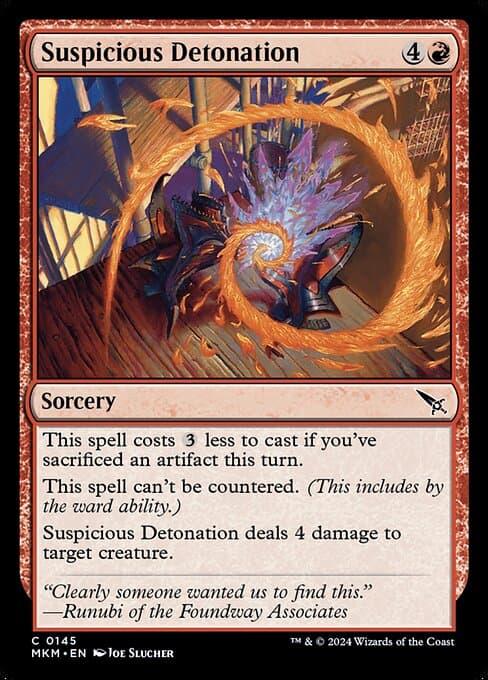 Suspicious Detonation 2024 Magic: The Gathering Murders at Karlov Manor