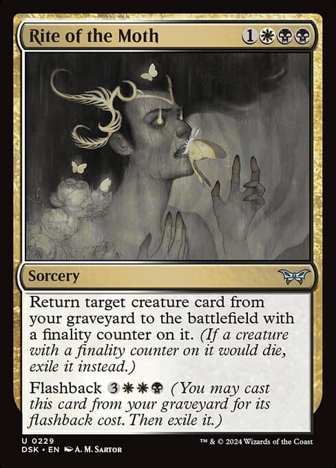 Rite of the Moth 2024 Magic: The Gathering Duskmourn: House of Horror