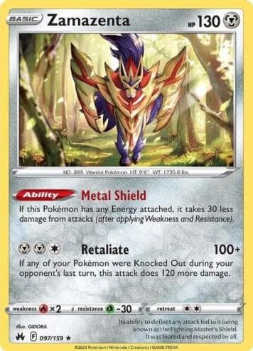 Zamazenta trading card