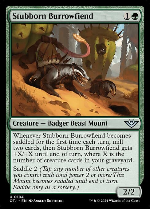 Stubborn Burrowfiend 2024 Magic: The Gathering Outlaws of Thunder Junction