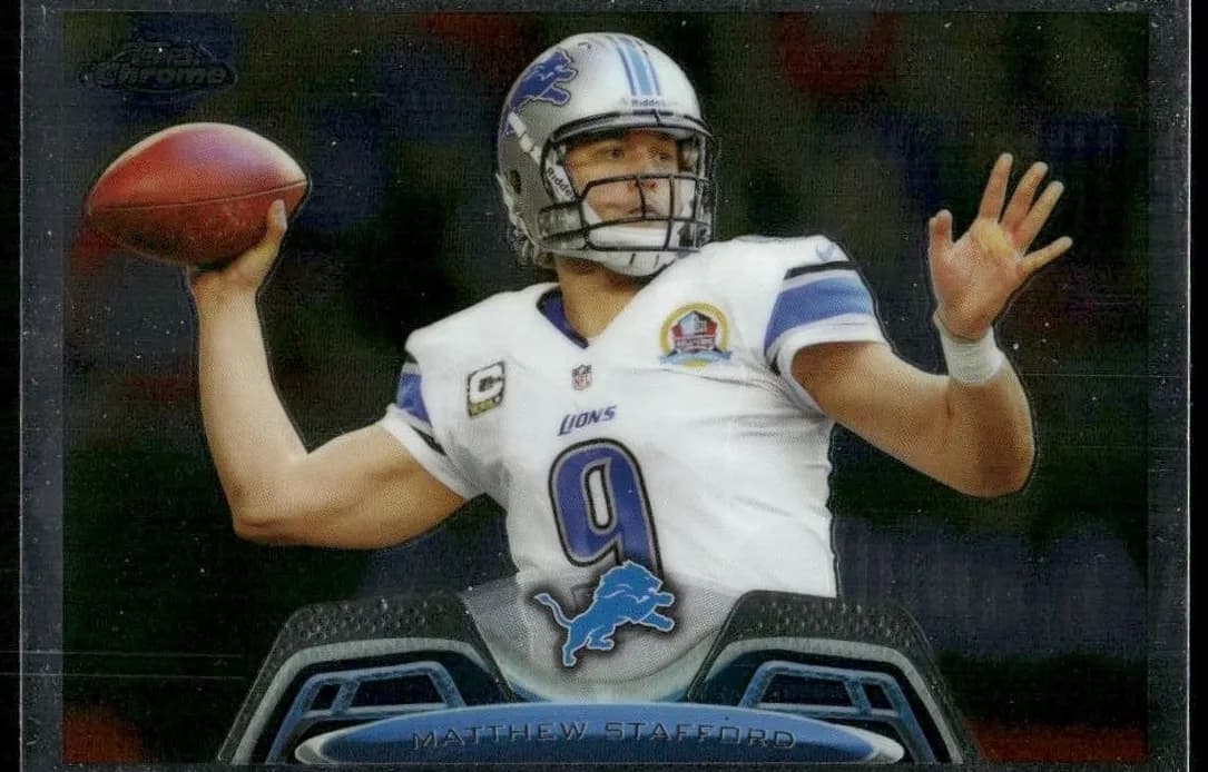 Matthew Stafford 2013 Topps Chrome auto card