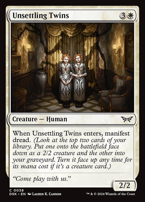 Unsettling Twins 2024 Magic: The Gathering Duskmourn: House of Horror