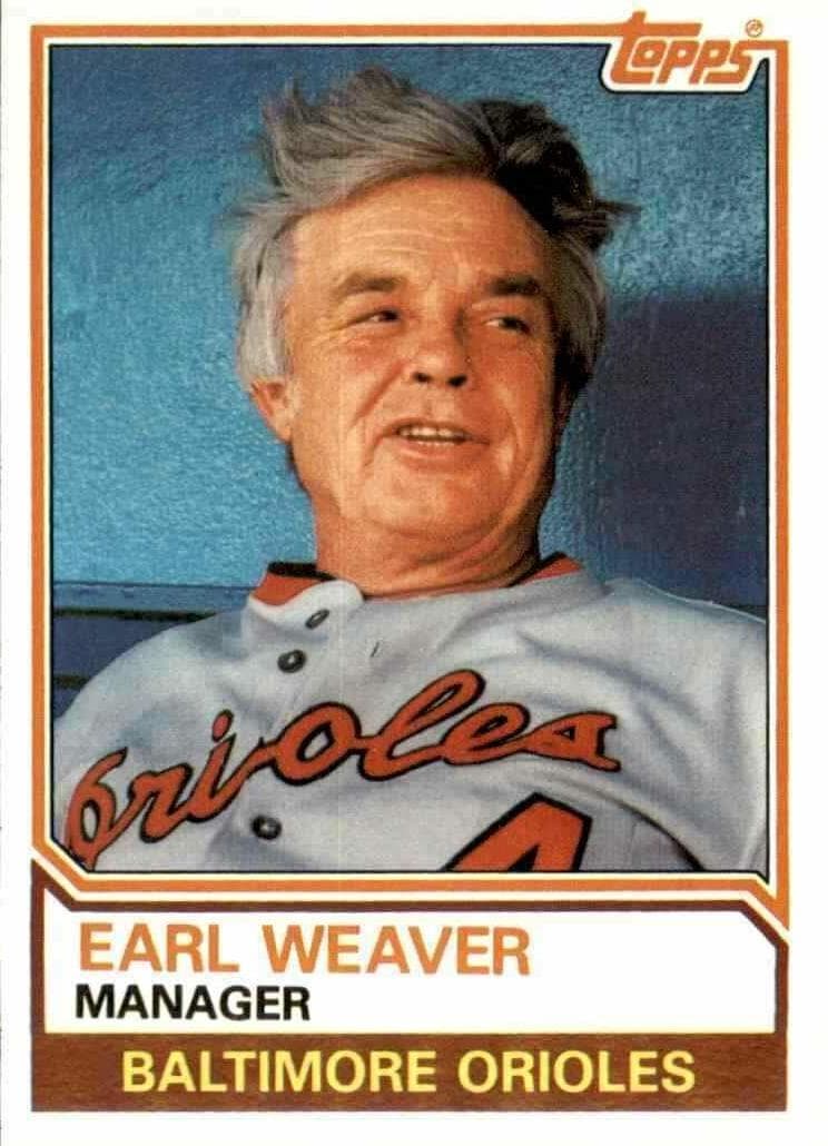 Earl Weaver trading card
