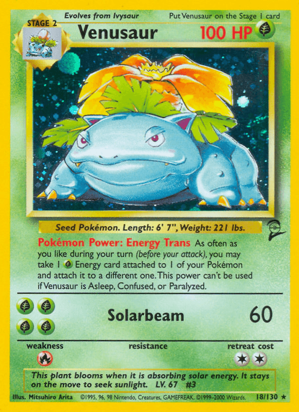 Venusaur 2000 Pokemon Base Set 2