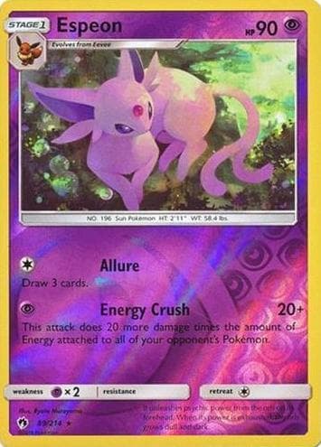 Espeon trading card