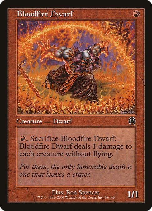 Bloodfire Dwarf 2001 Magic: The Gathering