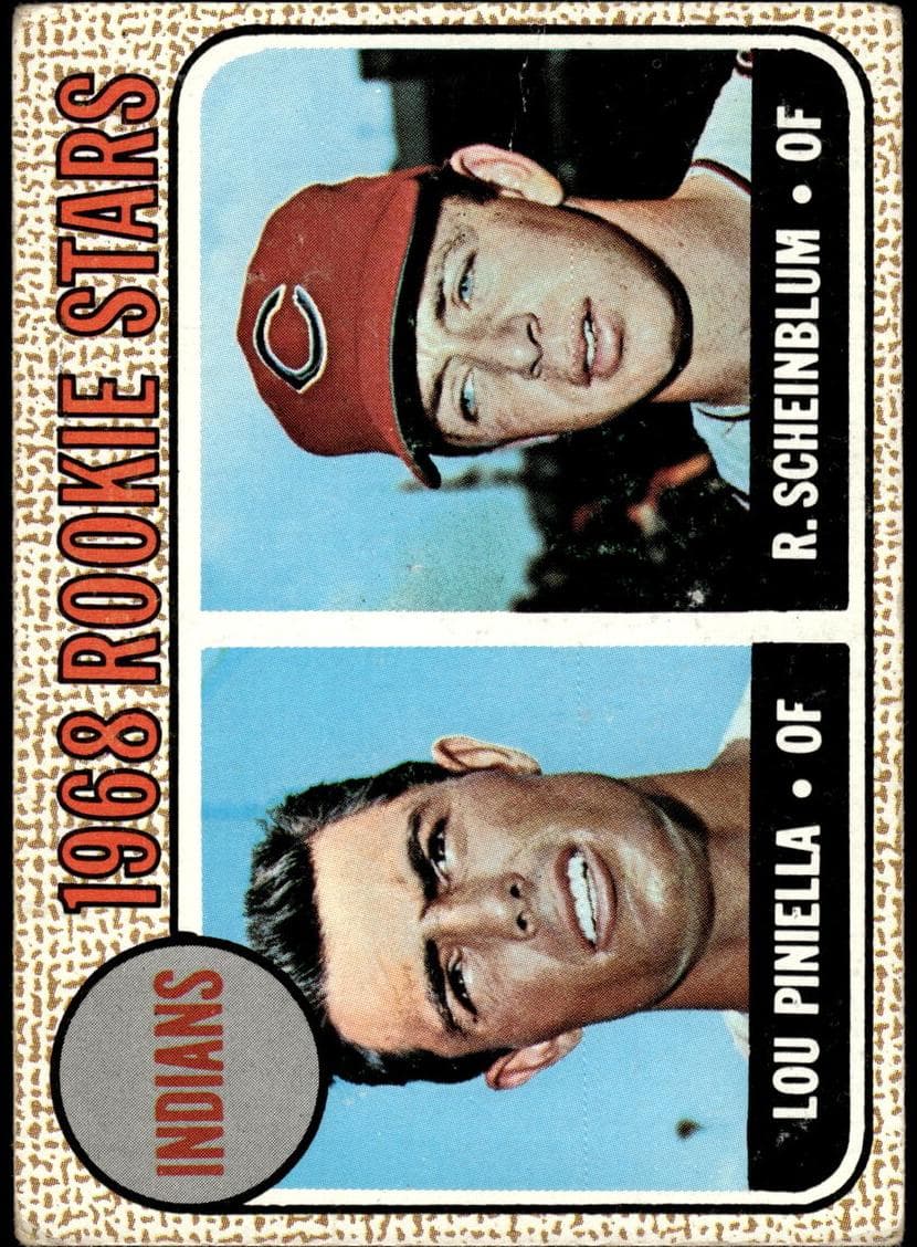 Indians 1968 Rookie Stars (Lou Piniella / Richie Scheinblum) 1968 topps Topps