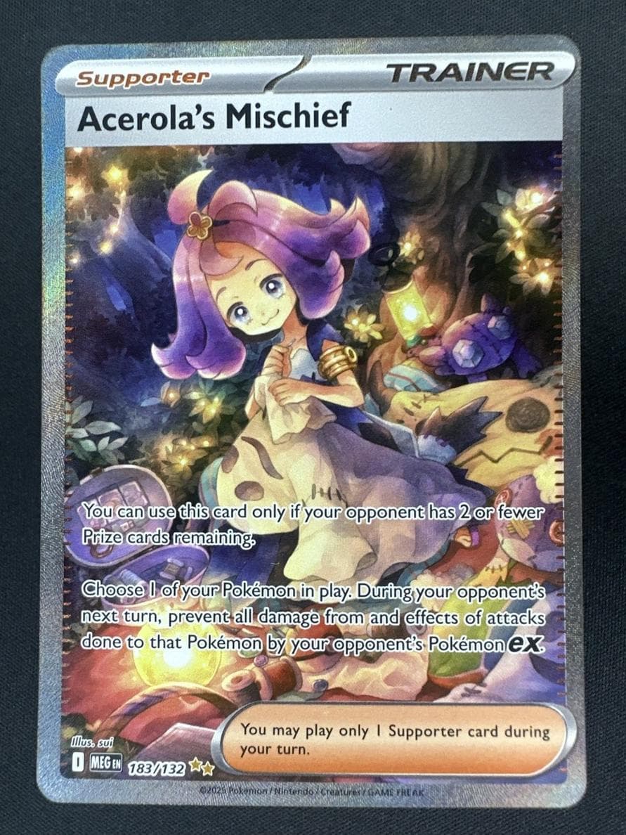 Acerola's Mischief trading card