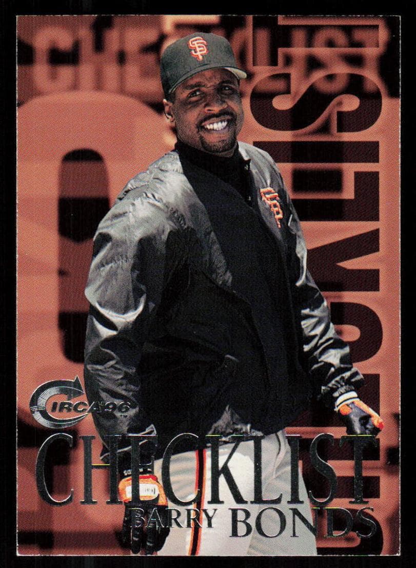 Barry Bonds 1996 unknown Circa
