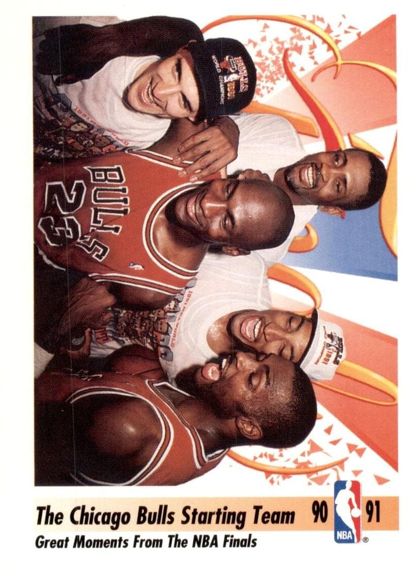 The Chicago Bulls Starting Team 1991 fleer