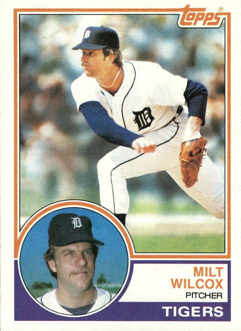 Milt Wilcox trading card