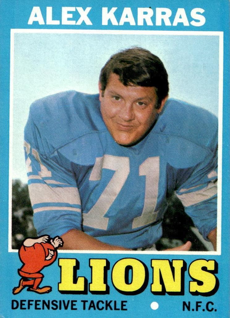 Alex Karras 1971 topps Topps