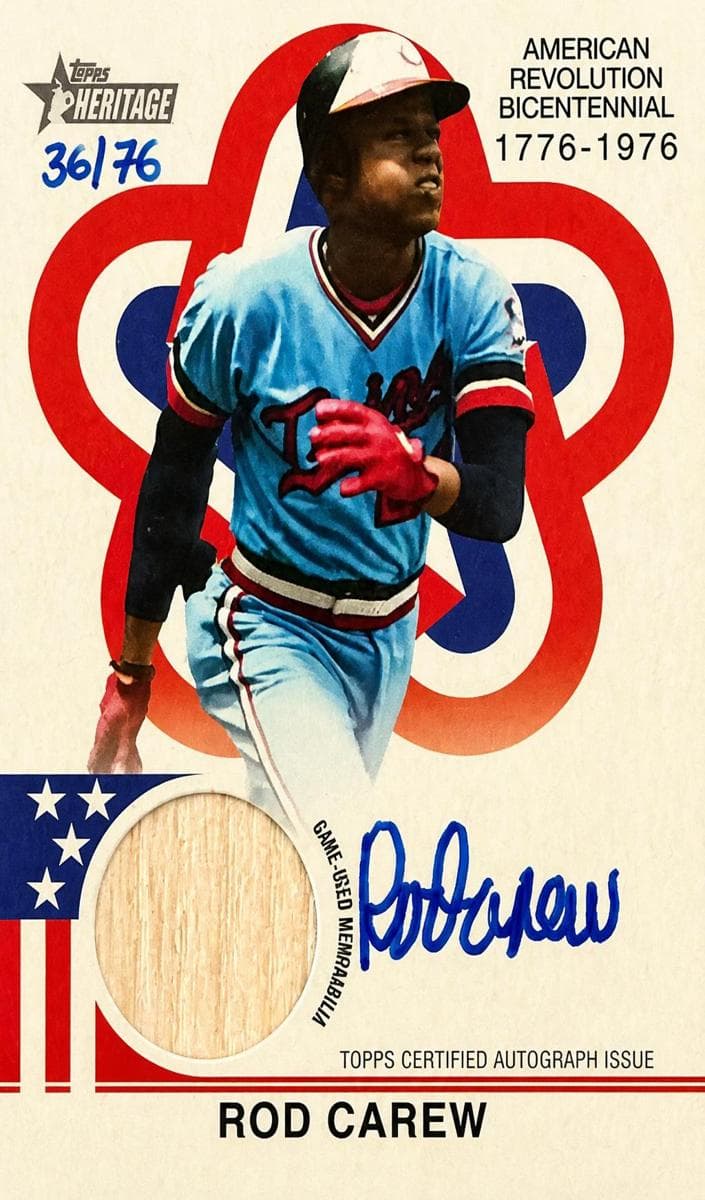 Rod Carew trading card