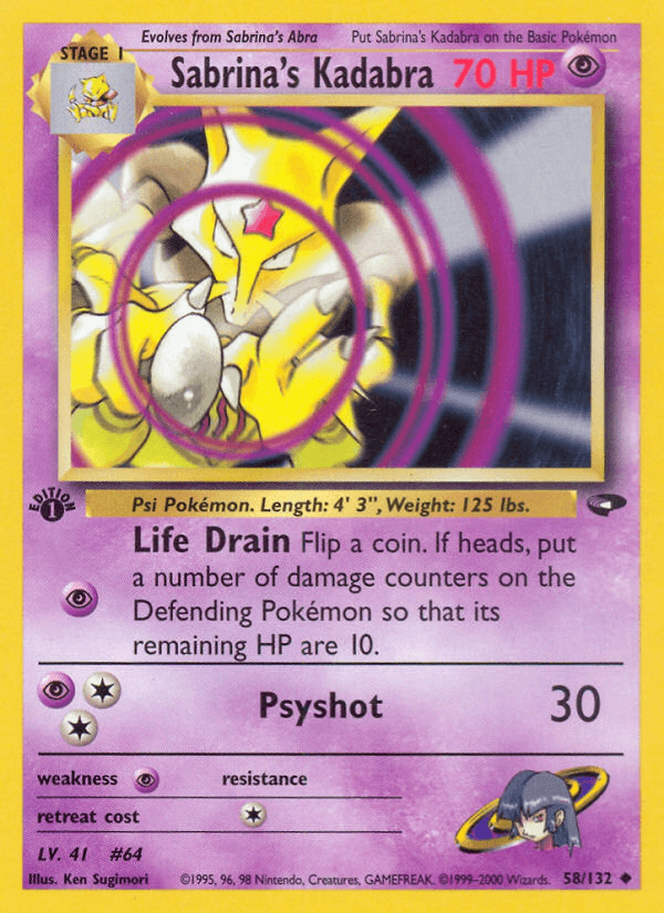 Sabrina's Kadabra 1999 Pokemon