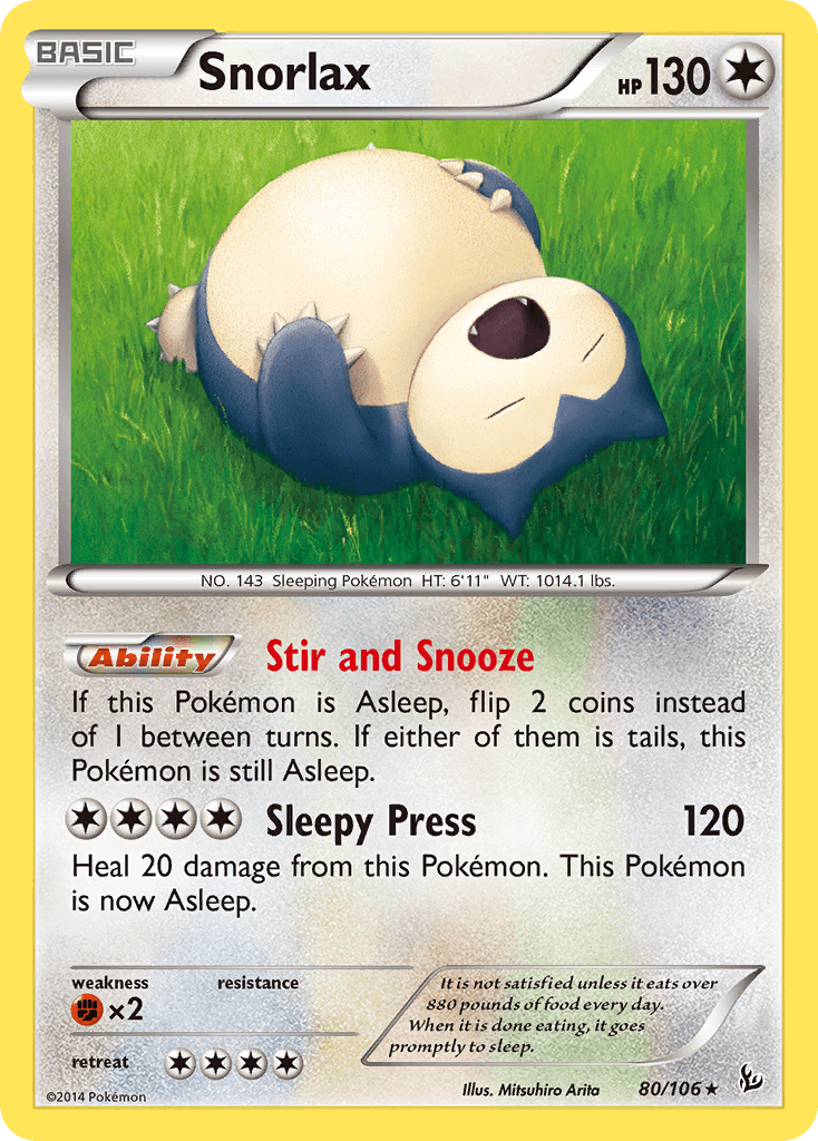 Snorlax 2014 Pokemon Flashfire