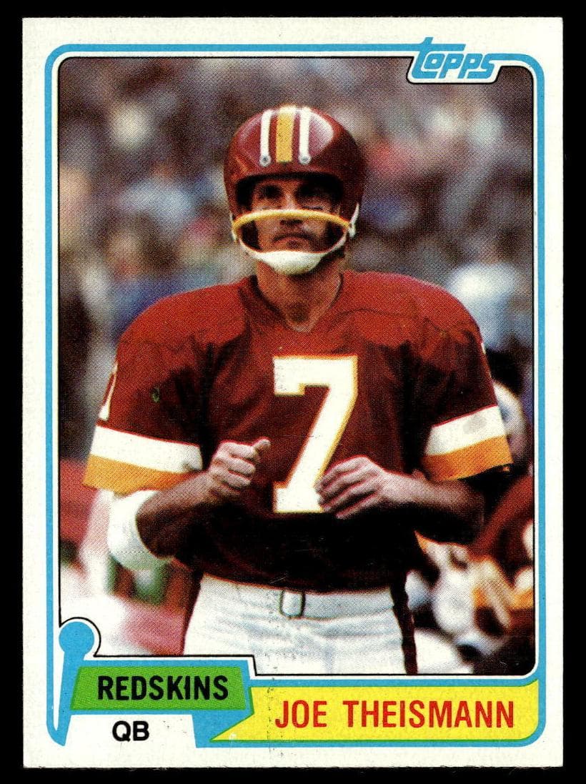 Joe Theismann 1981 topps Topps