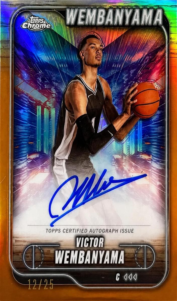 Victor Wembanyama 2024 Topps Chrome auto card