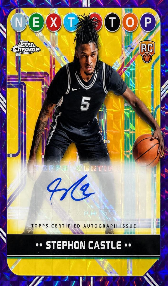 Stephon Castle 2024 Topps Chrome auto card