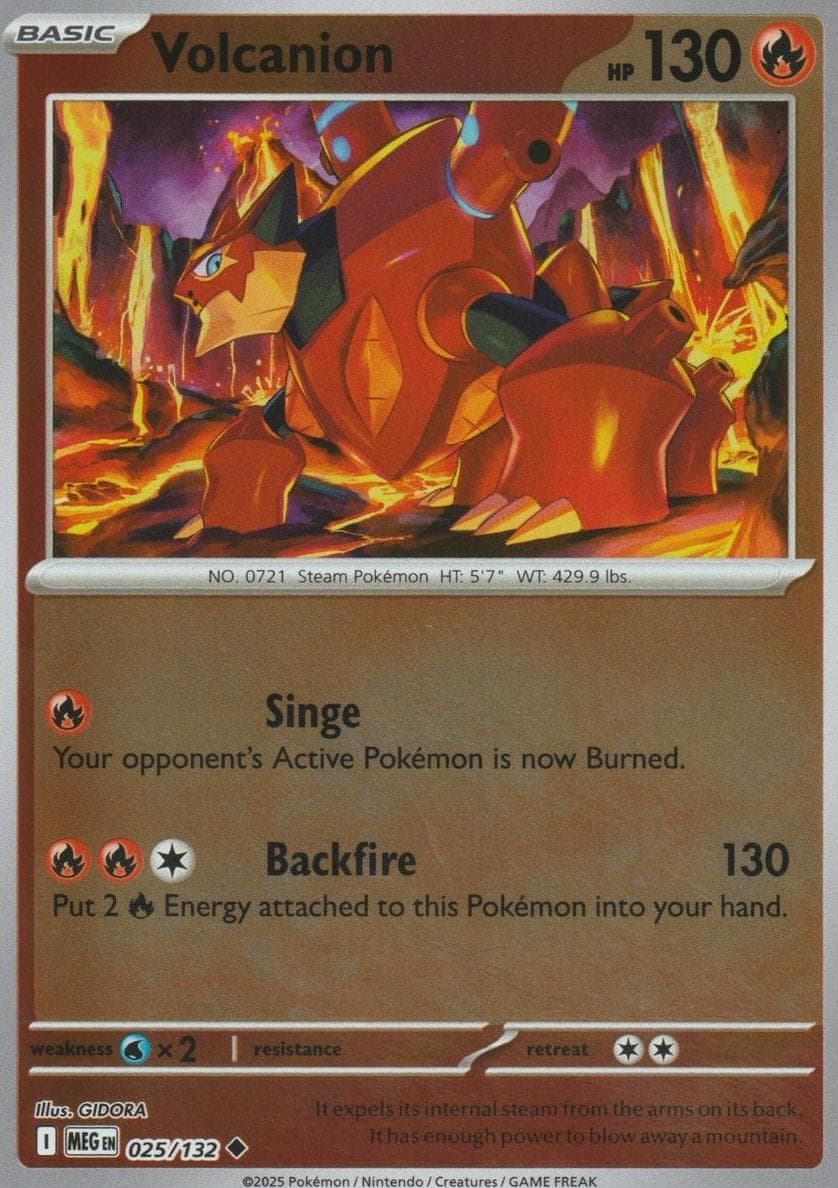 Volcanion trading card