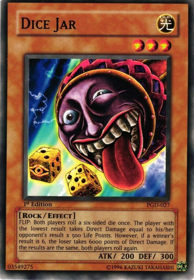 Dice Jar 2003 Yu-Gi-Oh! Pharaonic Guardian 1st Edition