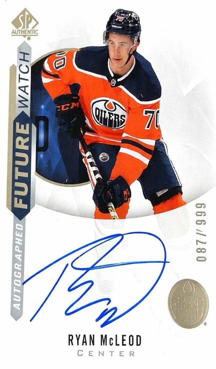 Ryan McLeod 2020 SP Authentic auto card
