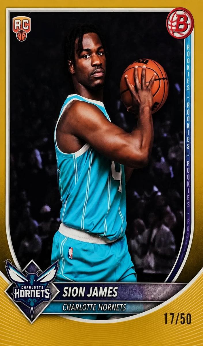 Sion James trading card