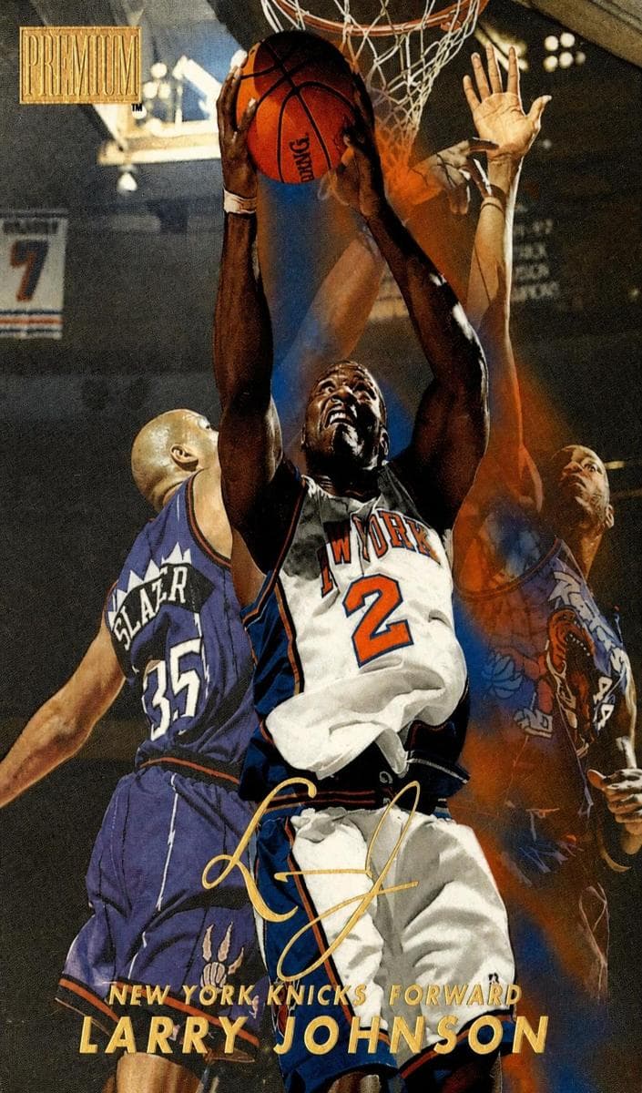 Larry Johnson 1998 fleer SkyBox Premium